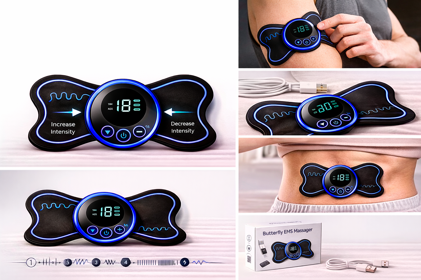 Butterfly Shape Personal Body Massager – Relaxation & Wellness Device