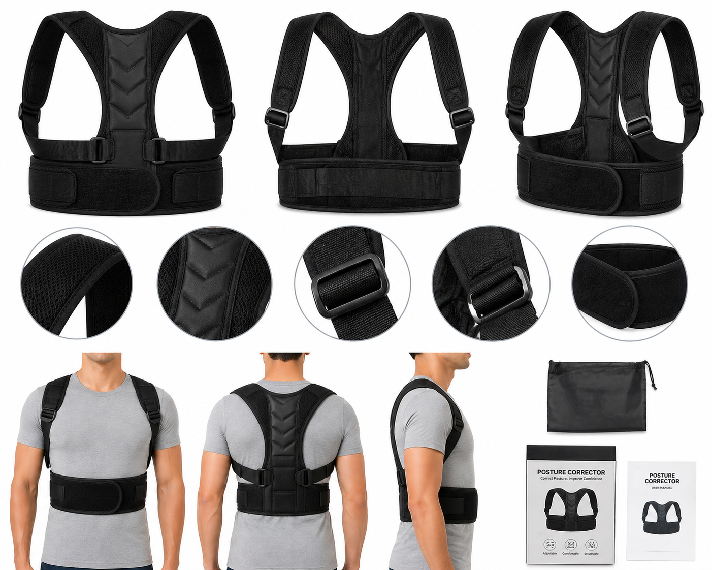 Adjustable Posture Corrector – Improve Your Spine Alignment”