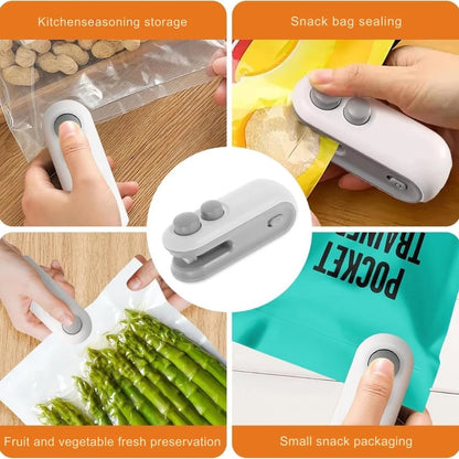 Mini Heat Sealing Machine – Portable Packet Sealer for Food Storage