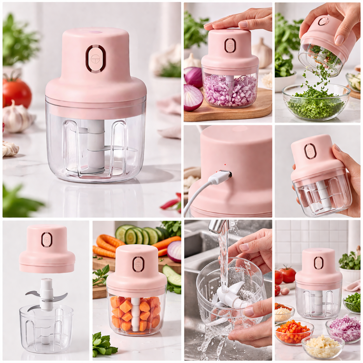 Mini Electric Food Chopper – Portable & Powerful Kitchen Helper