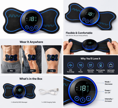Butterfly Shape Personal Body Massager – Relaxation & Wellness Device
