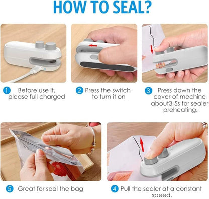 Mini Heat Sealing Machine – Portable Packet Sealer for Food Storage